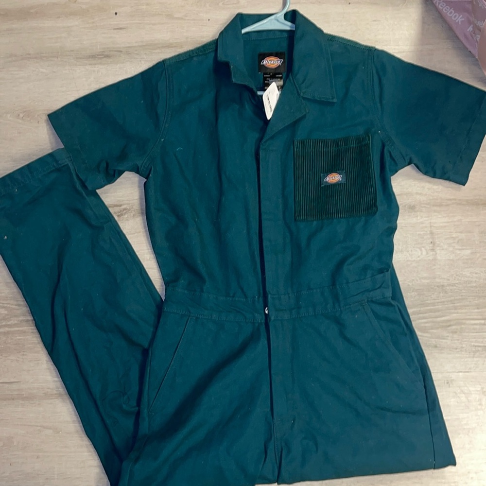 Free People x Dickies Deep Forrest Green Utility Jumpsuit Size Small NWT!